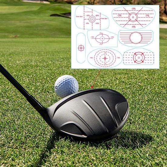 50 шт. этикеток для гольфа с защитной лентой для улучшения точности и дальности удара по мячу для гольфа. Наклейка для удара по мячу для клюшек Iron Wood Fairway.