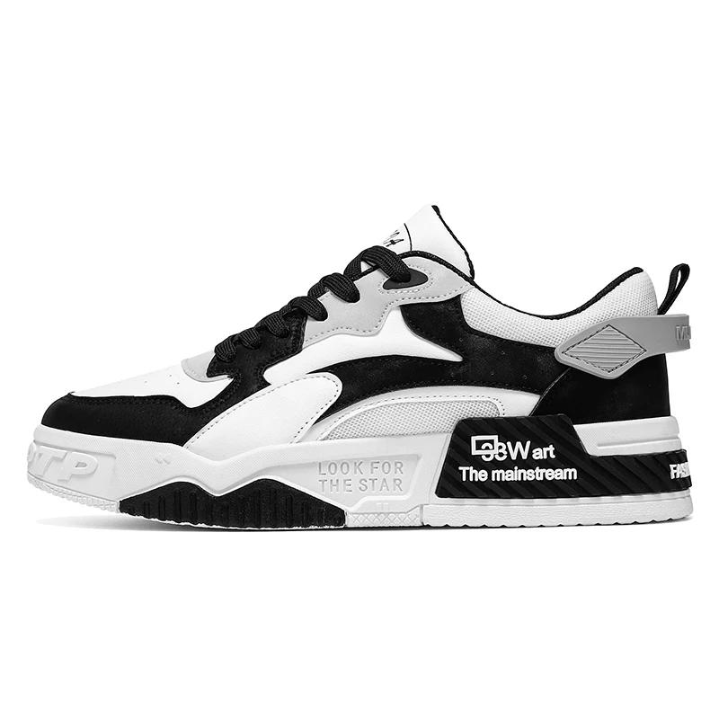 Новые осенние мужские кроссовки Мужская удобная обувь на платформе Тренд 2025 года Вулканизированная обувь на шнуровке Белые повседневные кроссовки Zapatillas