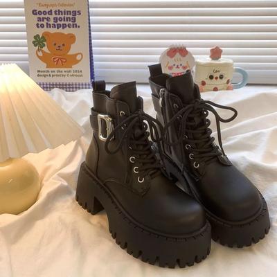 Модная женская короткая обувь в стиле панк на платформе, байкерские ботильоны для женщин, мода 2025, шикарные и элегантные, удобные, горячие ботильоны New Rock