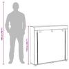 Fabric Shoe Cabinet with Cover 115 x 28 x 110 cm Black