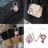 Creative Acrylic Couples Key Chain Heart-Shaped Lock Keyring Pendant Bag Charm Gift for Valentines Day Or Anniversary