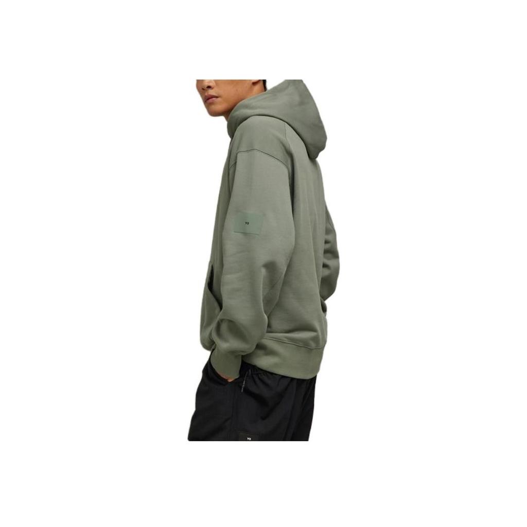 Y-3 Solid Color Hooded Casual Sweatshirt Unisex Sweatshirt Green IP7698