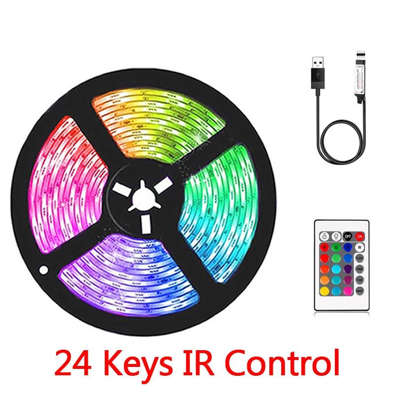 0,5 м, 1 м, 2 м, 3 м, 4 м, 5 м, 10 м, 20 м, светодиодная лента RGB 5050 SMD, гибкая лента, диодный свет для Рождества, праздника, свадьбы, дня рождения, домашнего декора спальни, 5 В постоянного тока