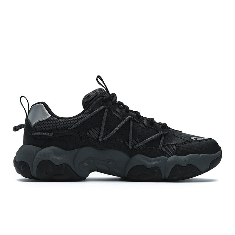 FILA FLUID Cat Paw 6 Textile, Synthetic Leather Low top Chunky Sneakers Men's Black Gray F12M522111FBD