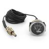 2" 52MM Mechanical 12V Water Temp Gauge Manually Alarm 50-120℃/130-250℉ Water Temperature Meter Yellow Light NPT 1/2 Sensor