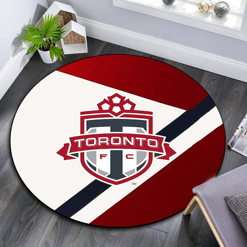 Круглый ковер Toronto Football Club, Ковер для гостиной, спальни, дивана, игровой комнаты, Нескользящий коврик для пола
