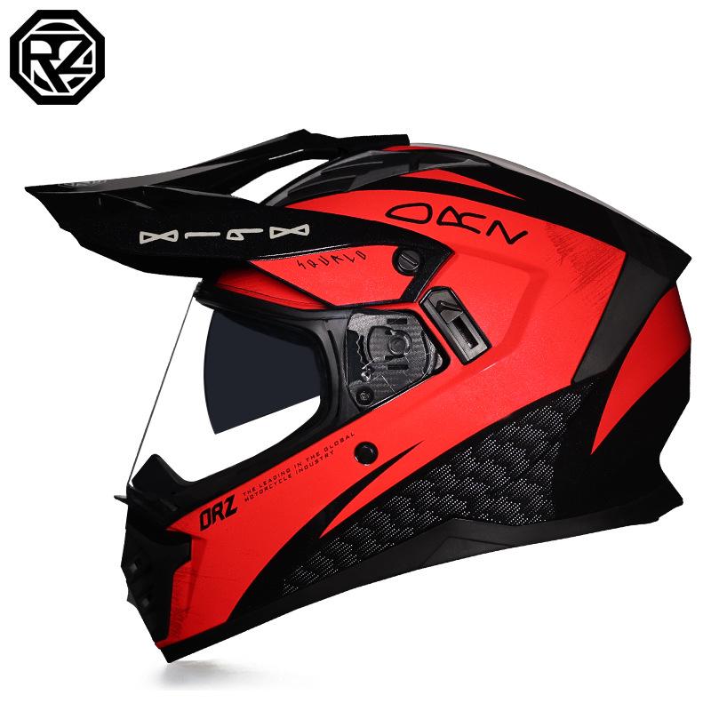 Unisex Motorcycle Rally Helmet with Single Visor for Road and Off-Road Long Distance Travel