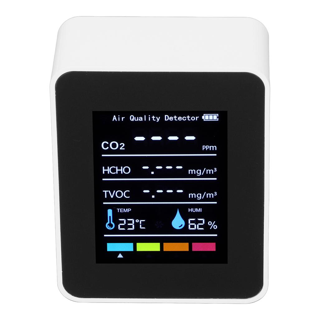 Air Quality Monitor White Semiconductor High Resolution Adjustable Brightness CO2 Detection Sensor