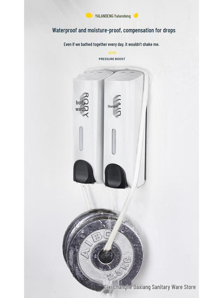 Dual-Head Wall-Mounted Soap Dispenser for Hotels and Guest Houses