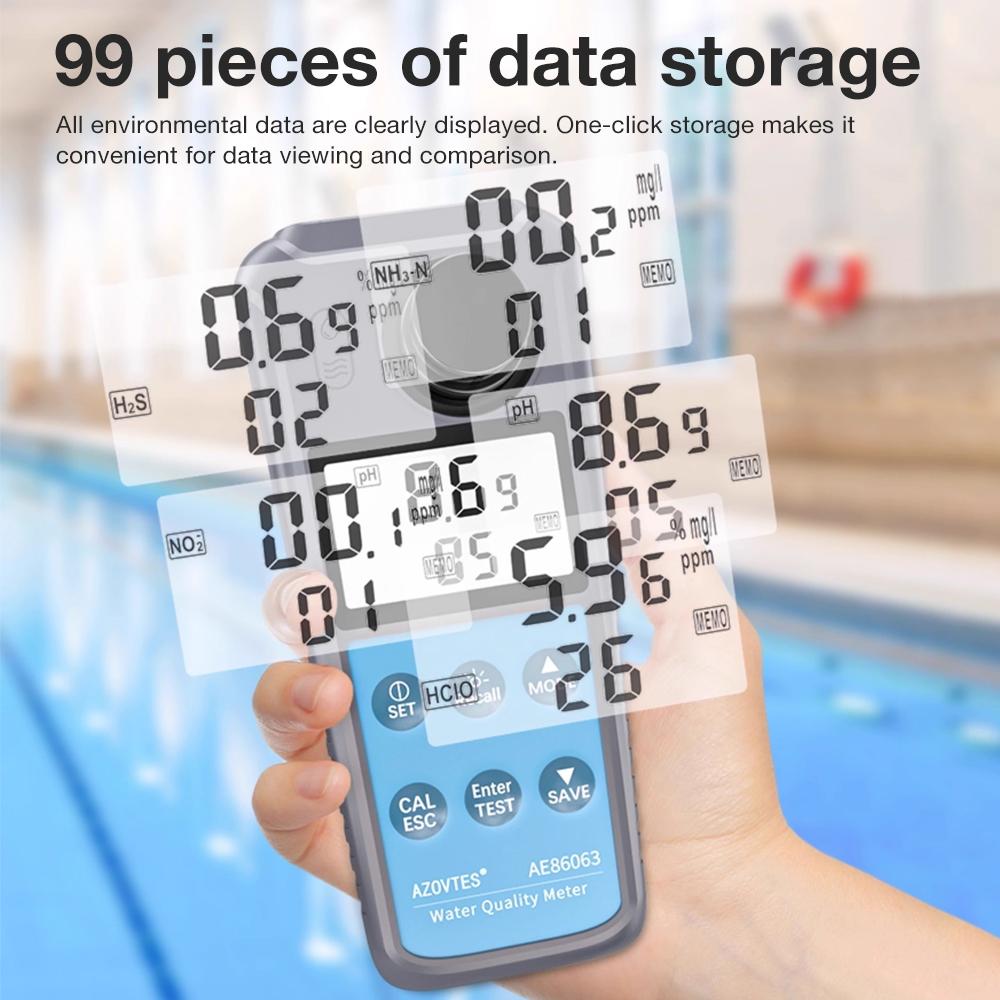 PH Hydrogen Sulfide Nitrite Ammonia Nitrogen Toxic Ammonia Residual Chlorine Water Quality Detector Portable Turbidity meter