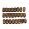 24 PCS Hair Beard Beads Vintage Large Hole Dreadlocks Tube Beads for Men Women Hair Decoration 10 X