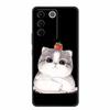 Чехол для Vivo V27e Милый Мультяшный Кот Черный Силиконовый Мягкий Чехол для Телефона Для Vivo V27 Pro V27e Задняя Крышка Чехлы V 27 e Pro Funda Coque