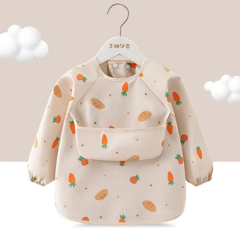Rice Pocket Child Feeding Bib Feeding Blouse Toddler Bibs New Long Sleeve Apron