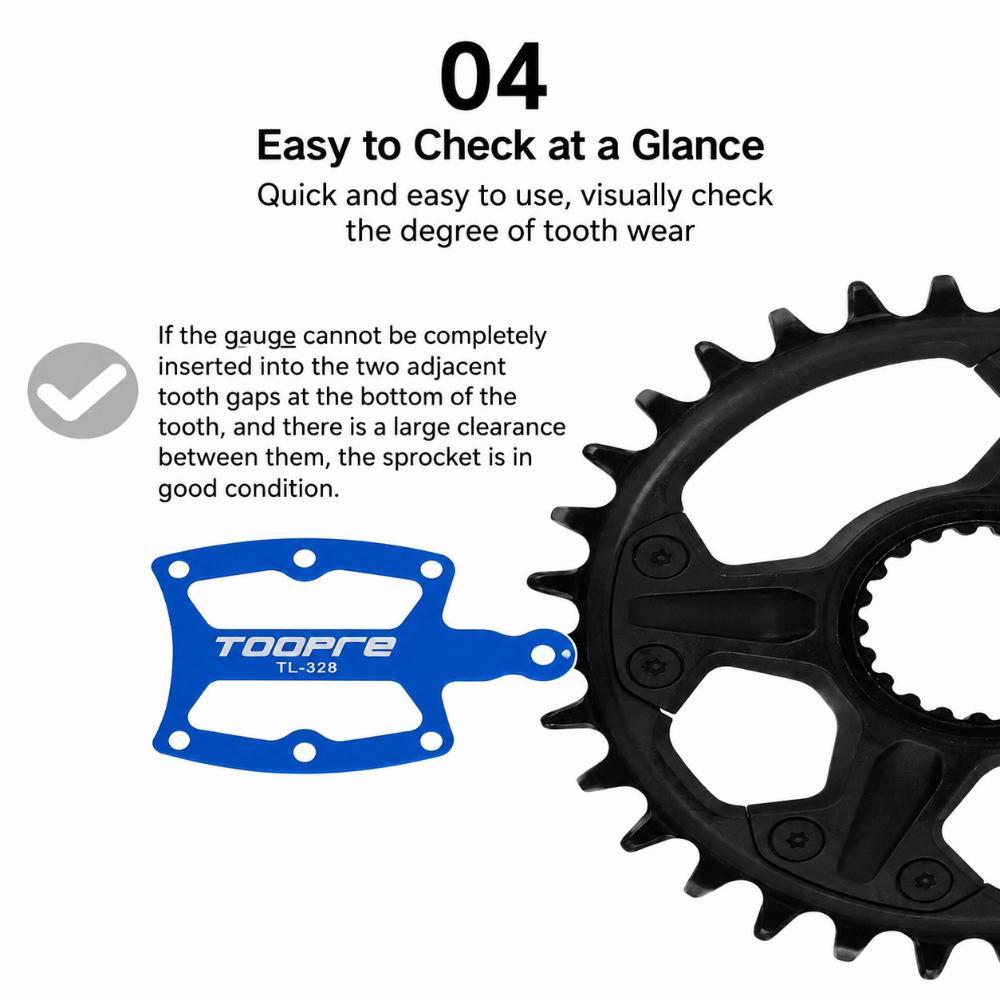CNC Bike Chain Wear Tool Aluminum Alloy Chain Stretch Measuring Tool Road Bicycle