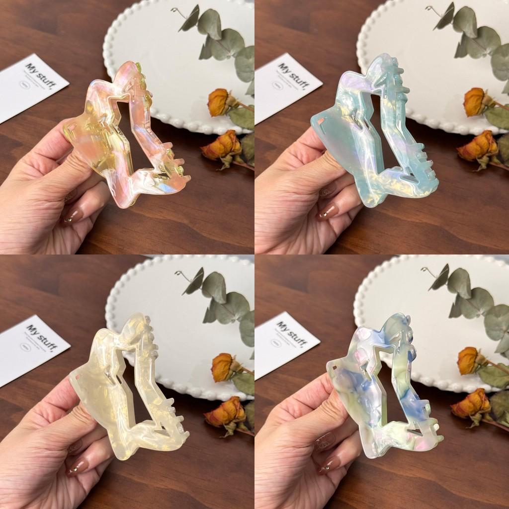 Стильная ацетатная заколка-краб для волос с вырезом в виде звезды для женщин, универсальный модный аксессуар