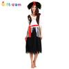 Halloween Orgy Party Cosplay Pirate Sexy Uniform Seduction Adult Female Black Long Dress Bearded Pirate Uniform