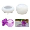 Resin Jar Molds with Lid Silicone Mold Container Jewelry Organizers Mould Mushroom Storage Box Molds for Pen Holder Deco