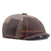 Клетчатая восьмиугольная шляпа, берет, осень-зима, мужская теплая шляпа вперед, шерстяная клетчатая шляпа газетчика, британская женская шляпа маляра