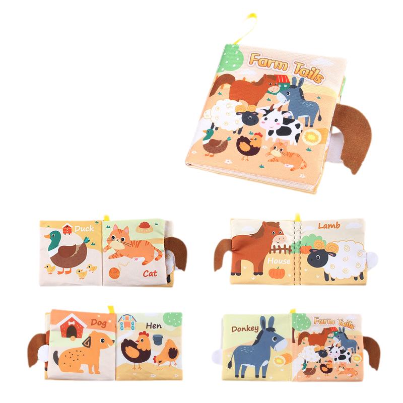 Детские прочные красочные мягкие тканевые книги для раннего развития, головоломка, игрушка