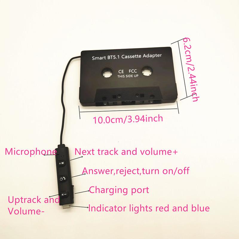 Magnetic tape cassette audio converter, car mounted magnetic tape CD player, upgraded wireless music playback function