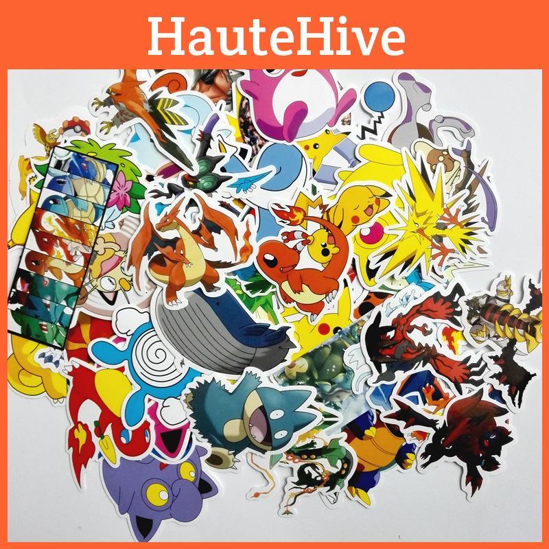 Premium Quality Pokemon Stickers Collection Featuring Mimikyu Pikachu Bulbasaur Sun Moon