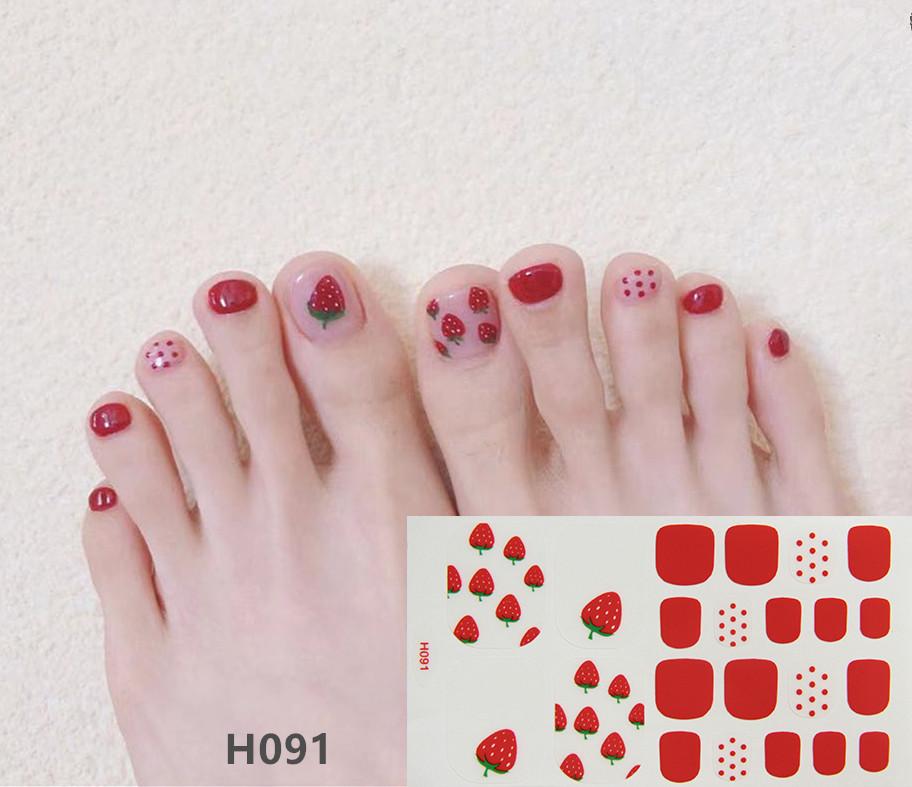 Summer New Toenail Film Nail Art Foot Paste Process Crystal Nail Oil Film Toenail Discount Goods
