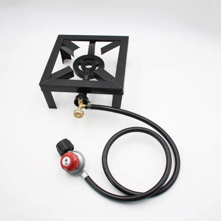 Газовая плита-камин 8000 Вт с подставкой Чугунная плита Мощная пропановая газовая плита Доступна для использования в садах на открытом воздухе в Северной Америке