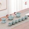 Bafangli Fish Leaping Dragon Gate 10-Piece Celadon Tea Set