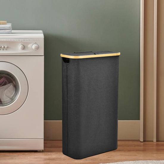 Laundry Basket with Dustproof Lid Foldable Design Large Capacity Waterproof Dirty Clothes