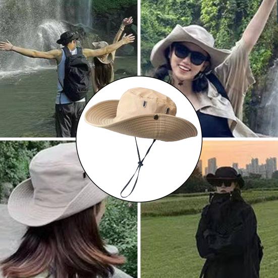 Шляпа от солнца с широкими полями для мужчин и женщин, дышащая шляпа с защитой от ультрафиолета UPF 50 +, летняя шляпа с защитой от солнца на открытом воздухе, рыбалка, пеший туризм, скалолазание, пеший туризм, садоводство, солнцезащитная шляпа