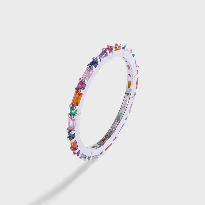 Изысканное красочное кольцо из серебра 925 пробы с цирконием для женщин, модные вечерние украшения, серебряные украшения, ювелирные изделия из стерлингового серебра высокого качества, подарок на годовщину