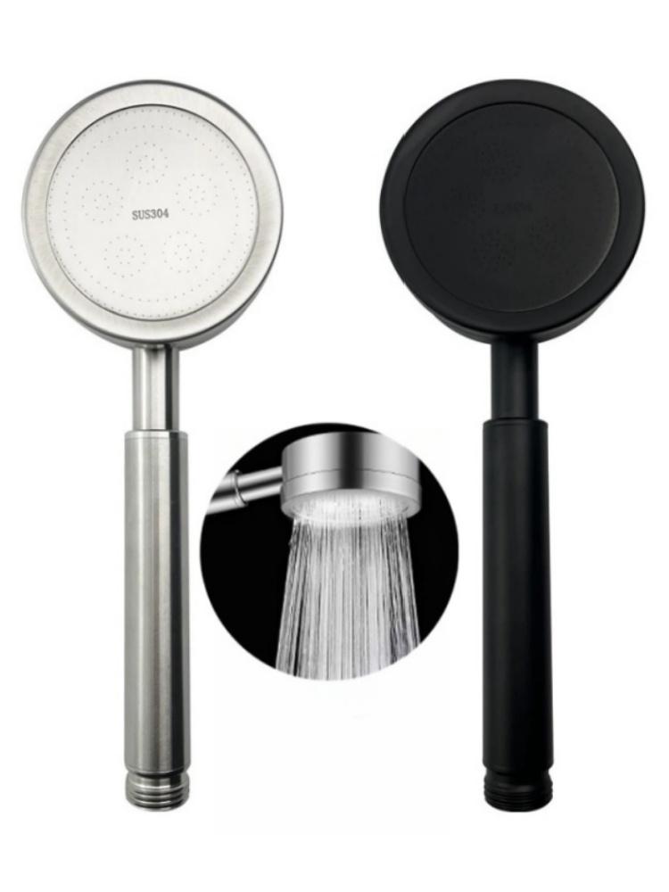 111 Stainless Steel High Pressure Bathroom Handheld Shower Head Black/Sliver Brushed Showerhead Spa Water Saving Rainfall Shower