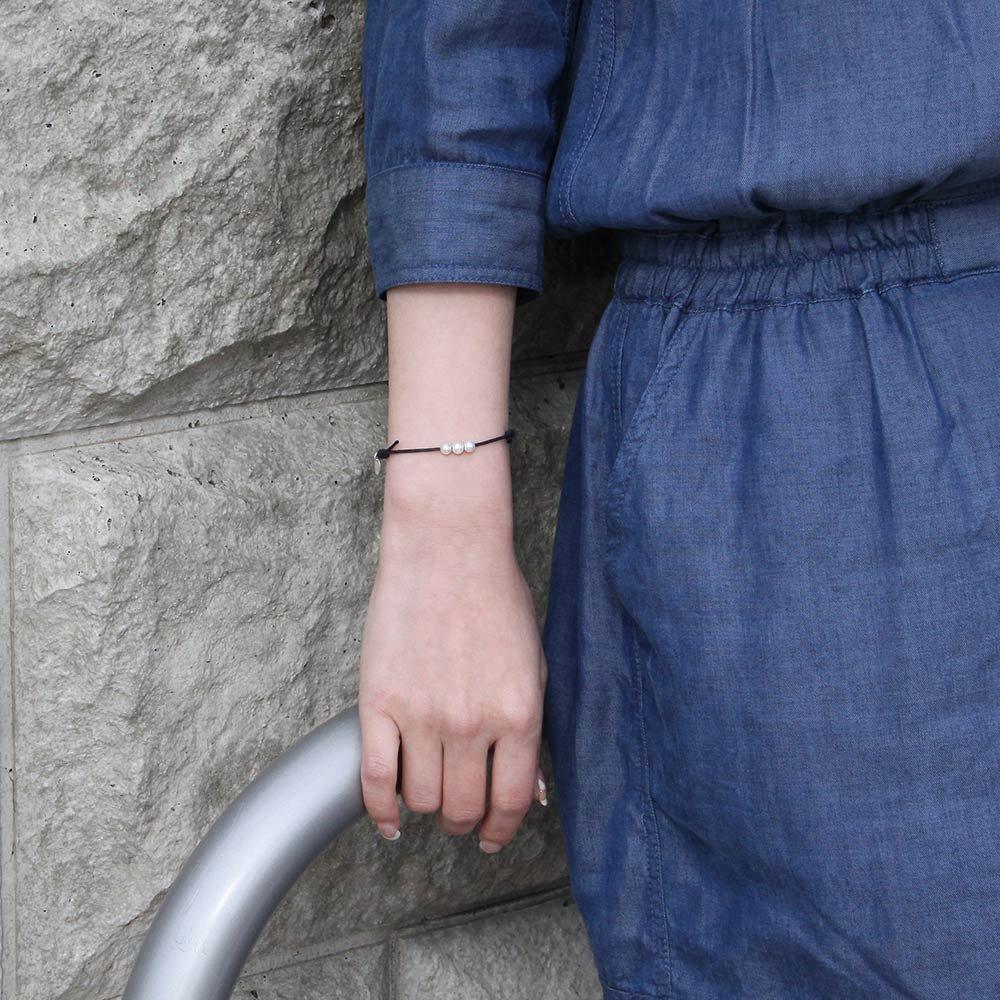 Браслет-амулет с жемчугом, браслет Moon Label Navy, женский