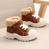 Winter Martin Boots For Girls Korean Style Snow Boots Waterproof Thick Warm Cotton-padded Plush Casual Shoes For Kids