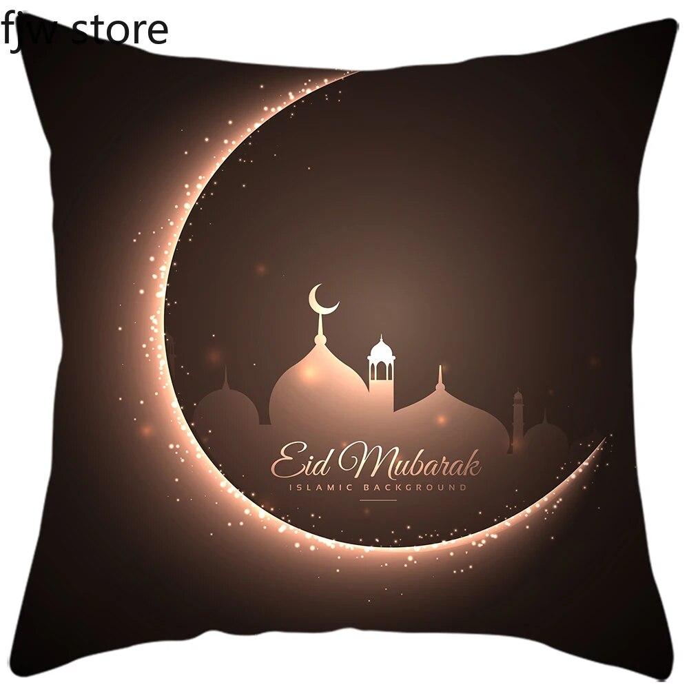New Eid Al Fitr Home Decoration Pillowcases Islamic Muslim Ramadan Pillowcases Mosque Decorative Pillowcases Gifts
