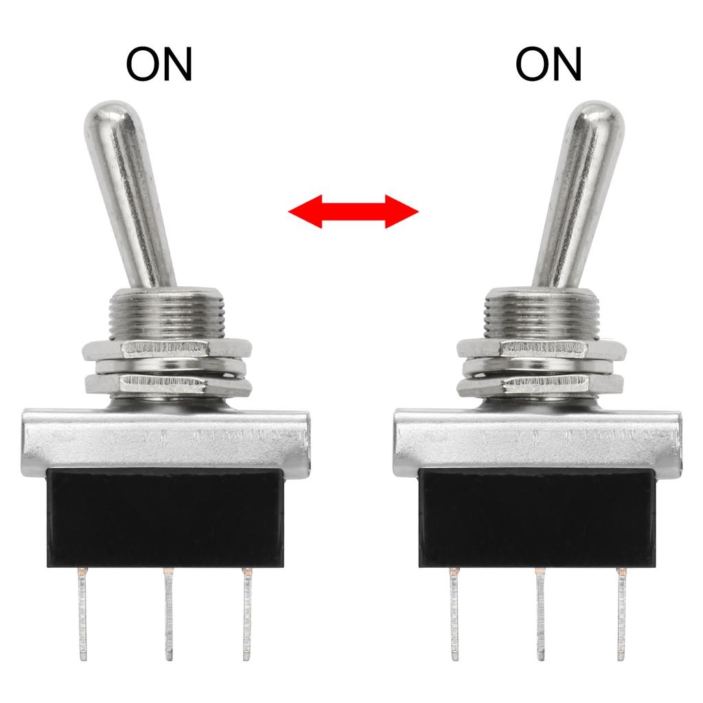Heschen Металлический тумблер Flick Flip 12V 25A ON/ON 2 позиции 3 штырька для приборной панели автомобиля