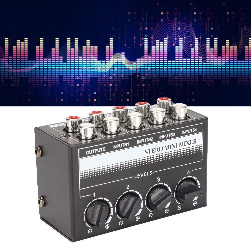 Support 4 in 1 Out CX400 4 Channel Passive Mixer Separate Volume Knobs Stereo Splitte  Stage