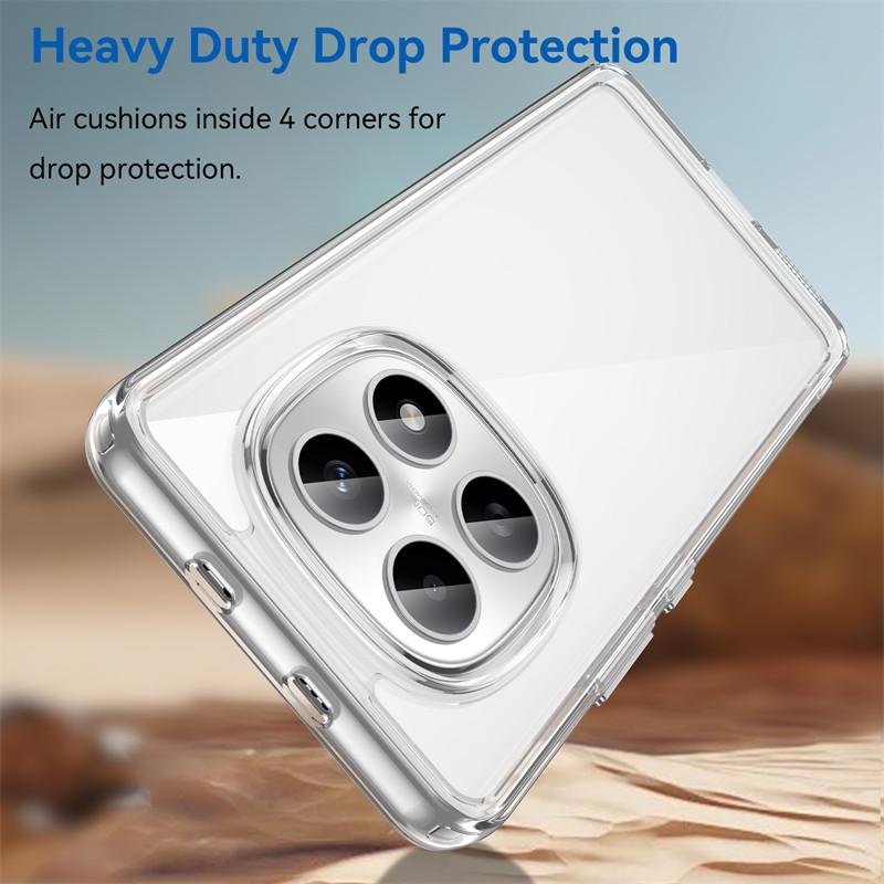 Для Xiaomi Redmi Note 15 5G Китай Чехол Xiaomi Redmi Note 15 5G Китай Чехол Прозрачный ПК + Силикон Ударопрочный Защитный Чехол для Телефона