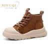 Fashion AIYUQI Women's Sneakers Retro 2024 New Genuine Leather Strappy Women Flats High Top Platform Women's Casual Shoes