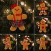 6 Pcs Gingerbread Man Ornaments Fabric Gingerbread Figurine Christmas Tree Decorations for Holiday Home