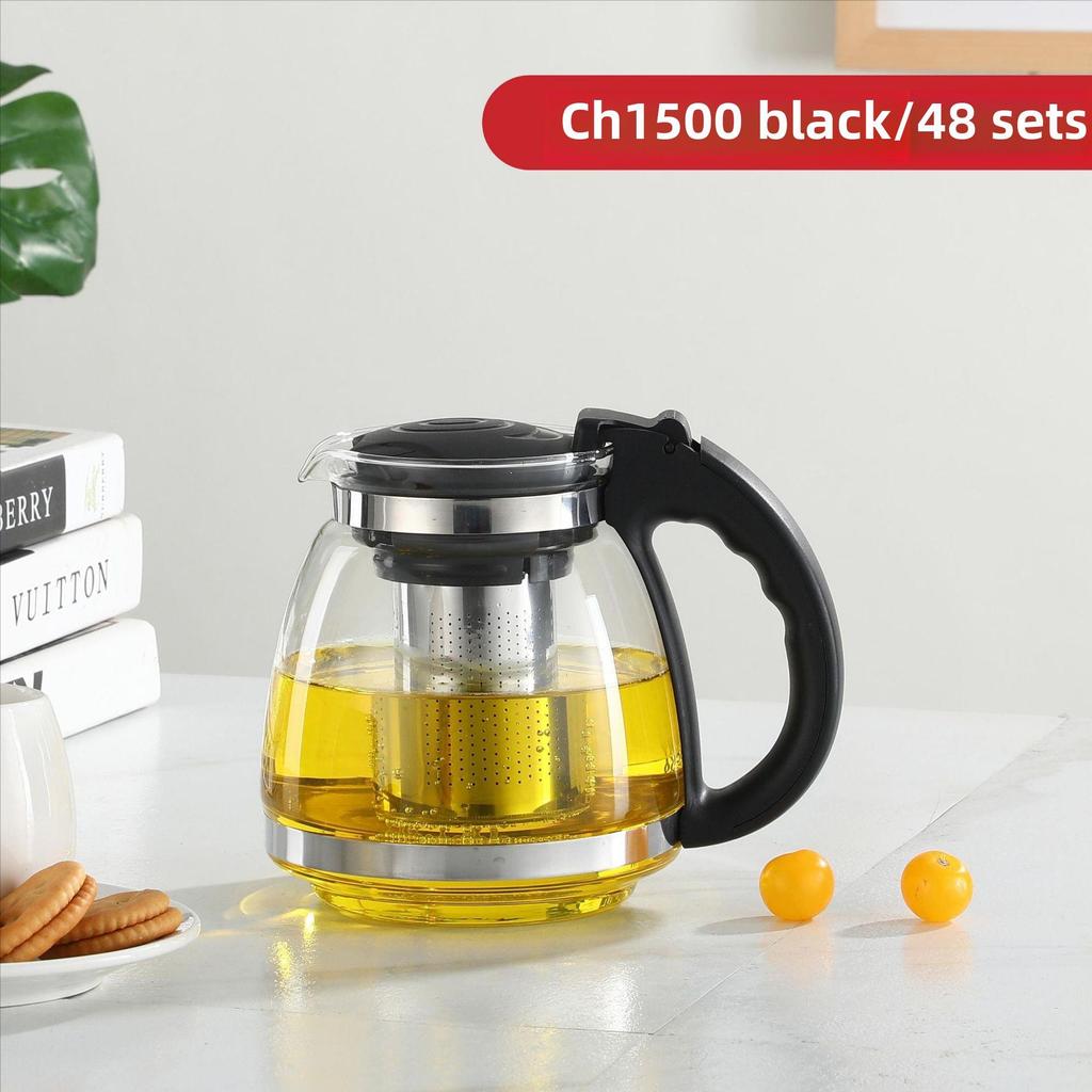 Чайник из термостойкого стекла большой емкости с фильтром для чая Кунг-фу