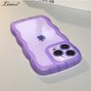 Прозрачный чехол с волнистым краем для For Iphone 16 1 14 13 Pro Max 12 11 X Xr Xs Max 7 8 Plus, кудрявый, противоударный, ультратонкий