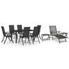 VidaXL 10-Piece Garden Dining Set Patio Dining Furniture Table and Chairs Patio Lounge Set 3070645