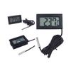 Mini Thermometer Temperature Display Digital W/ Probe 1m To 5m Black Cable
