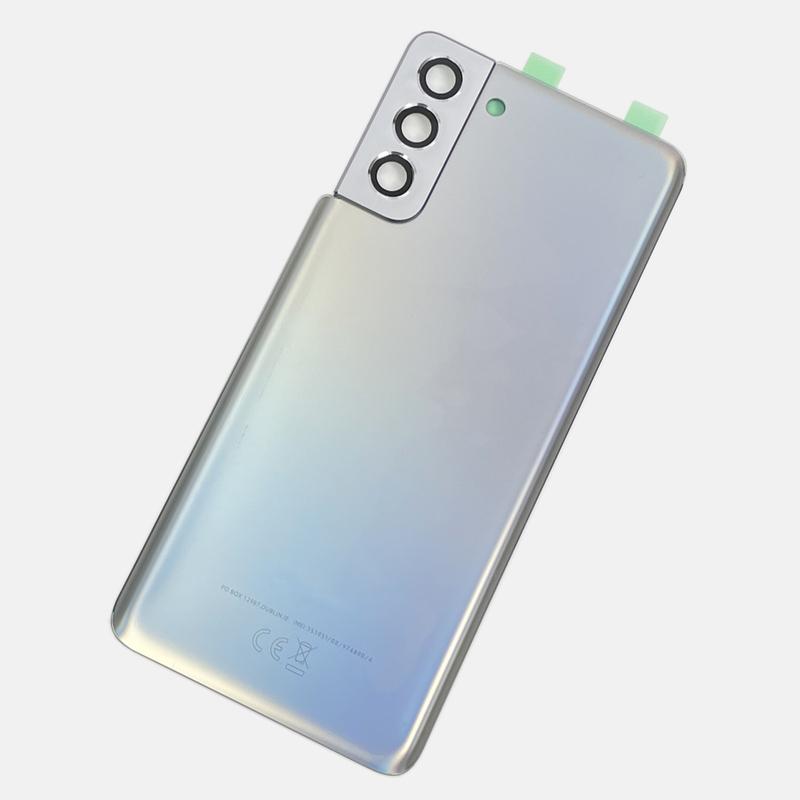 S21 Plus 5G Задняя стеклянная крышка Задняя панель Замена аккумулятора, Для Samsung Galaxy S21+ 5G Задний корпус с объективом камеры