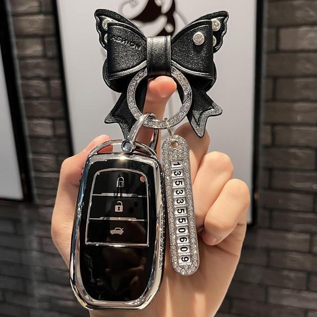 Чехол для ключей из ТПУ для Toyota Hilux Fortuner Land Cruiser Camry Coralla Crown RAV4 Highland, аксессуары для ключей