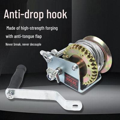 Самоблокирующаяся ручная лебедка 800 фунтов - Малая бытовая подъемная лебедка и намотчик троса