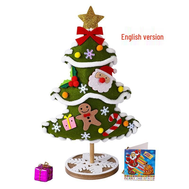 Handmade DIY Christmas Tree Decoration Kit for Kids - Tabletop Ornament Craft Set