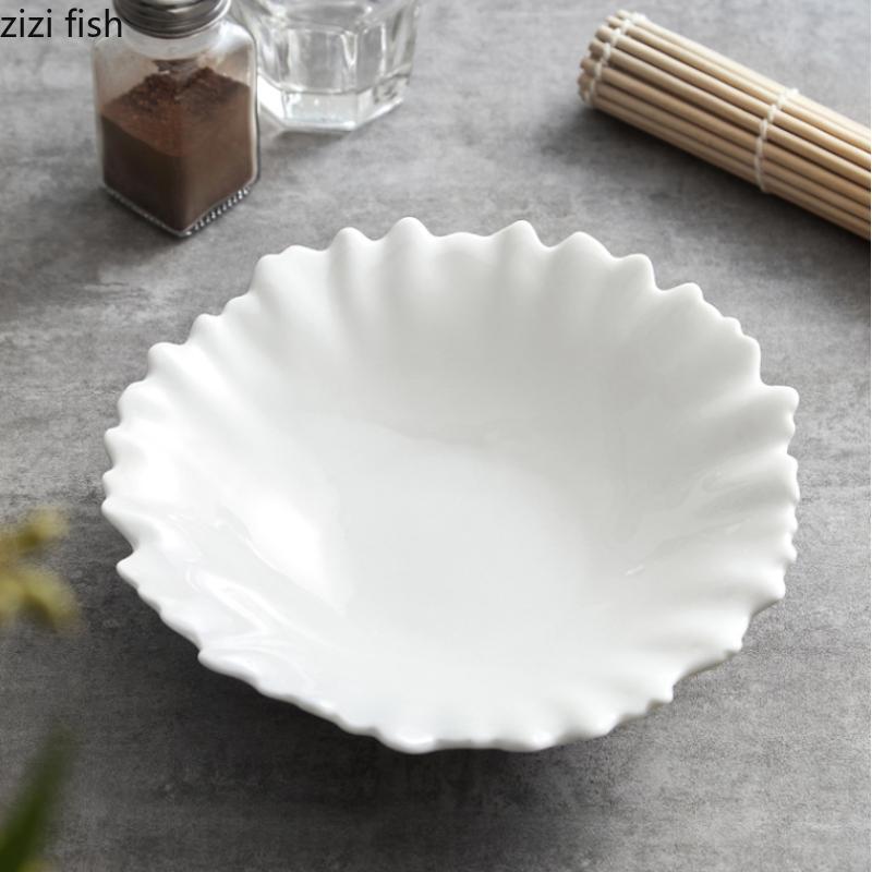 Необычная керамическая миска Фруктовая тарелка Салатницы Обеденная тарелка Миска для лапши Супницы Десертные тарелки Блюдо для димсамов Тарелки для сашими