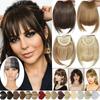 One Piece REAL Natural Hair Extension Fringe Bangs Clip Real Thick As Human